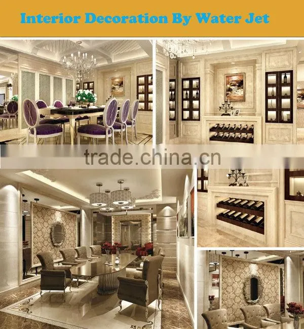 Natural modern marble art waterjet medallions tile design floor pattern