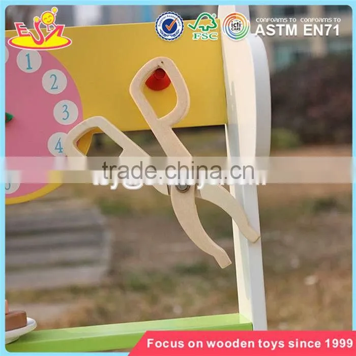 wholesale preschool kids play barbecue wooden toy bbq set new design girls wooden toy bbq set W10C302