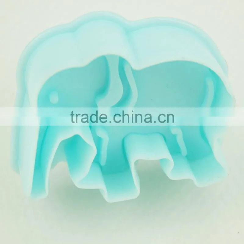 47047 4pcs Impressions animal horse elephant dear Fondant Mould Silicone Fondant Tools