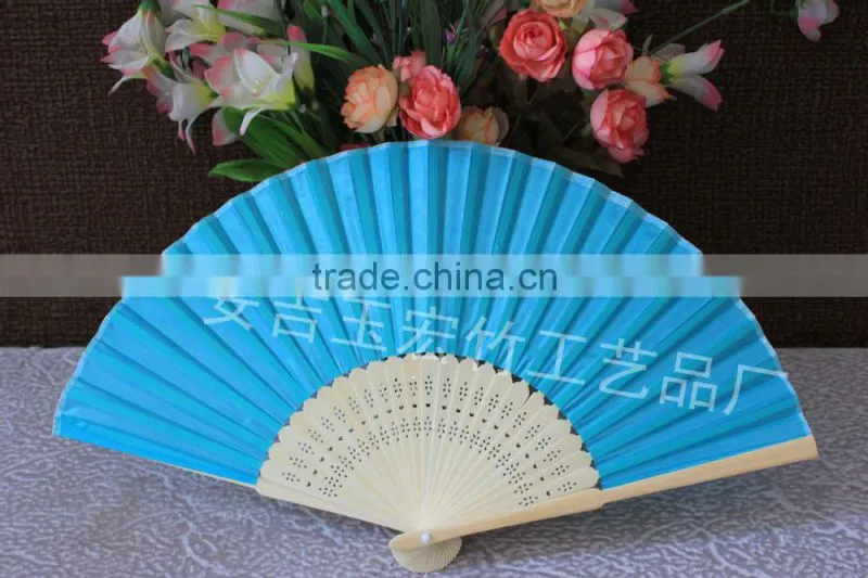 Colorful bamboo Japanese fan