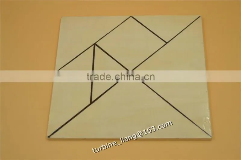 DIY wooden tangram for teaching tool
