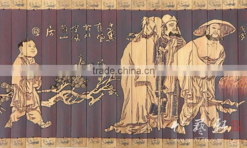 bamboo painting handicraft