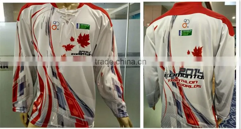 Latest customized youth polyester ice hockey jersey blackhawks design/european hockey jerseys cheap