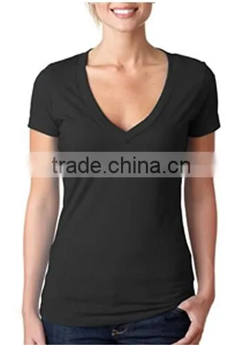 New fashion V round collar T shirt V-neck t-shirt OEM ODM Offered
