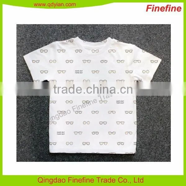 Custom Baby Kids Allover Printed Cotton Jersey Summer T Shirt