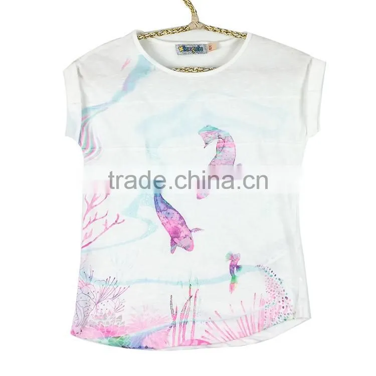 New 2016 style kids dress girls t-shirt