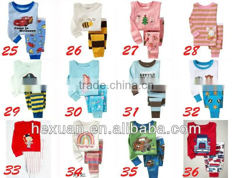 Shanghai Supplier New Designs clothes kids clothing children kids pyjamas wholesale