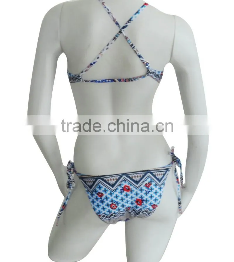 Tight sexy swimsuit piece swimsuit Floral Bikini swimsuit split