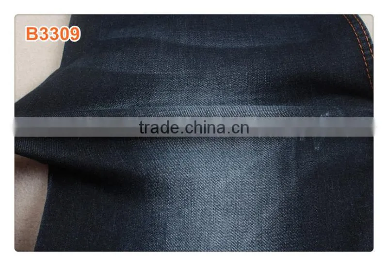 9.5oz dark blue stretch denim jeans fabric made in China