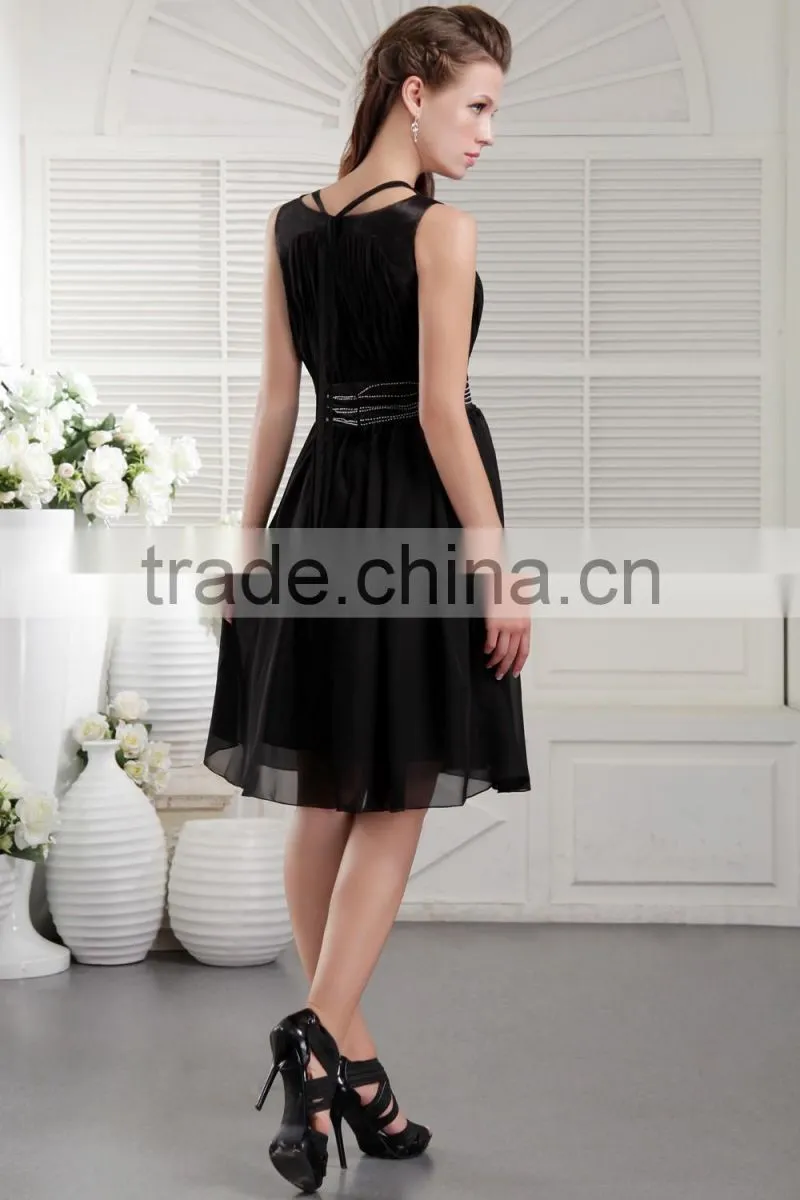 2017 New Fashion Elegant A-line Sexy Scalloped satin with sahses formal evening dress prom dresses ED111