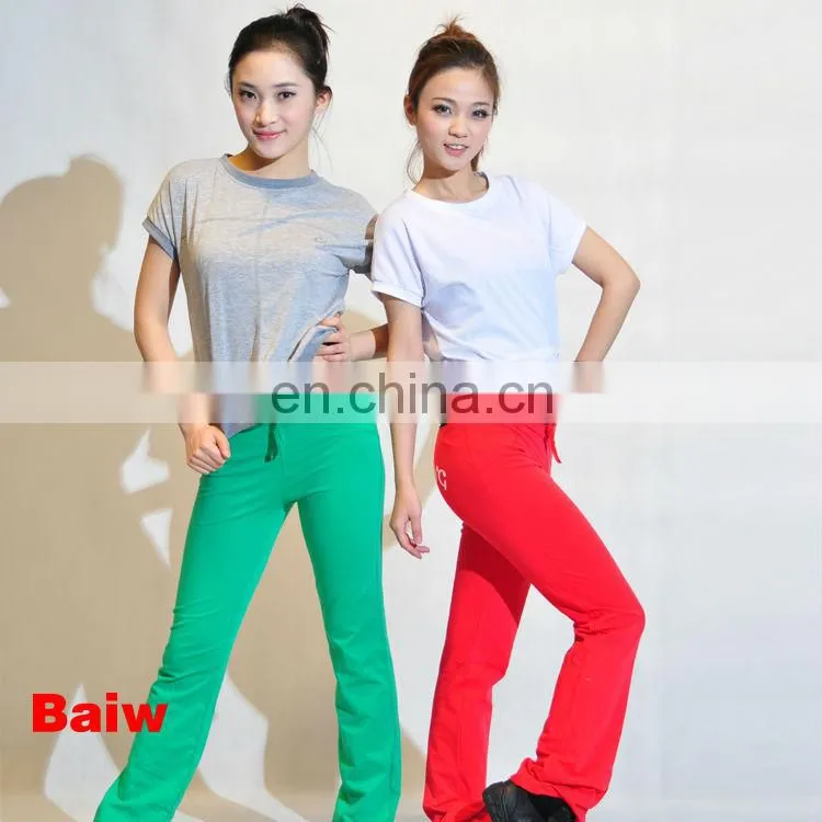 11112623 Poly/Cotton/Spandex Fashion Sport Small Flared Long Pants
