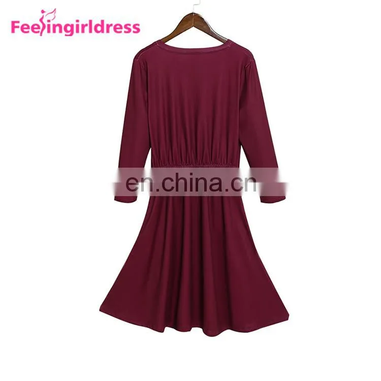Free Shipping Red Blank Soft Plus Size Kimono Mini Women Dress