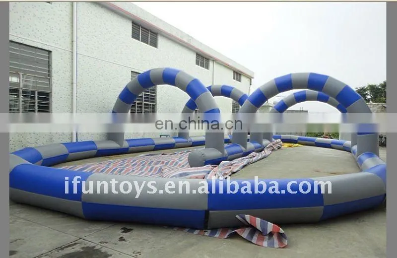 Funny inflatable racetrack, inflatable circuit, inflatable raceway