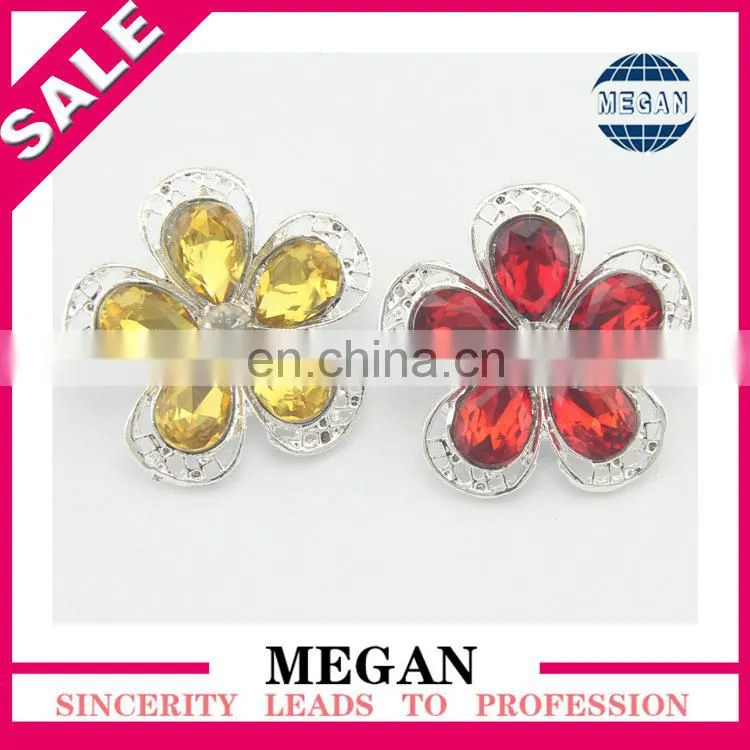 Fashion flat back crystal pearl button for wedding invitation