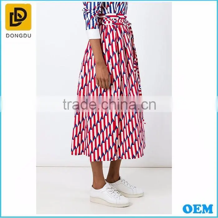 2017 new summer design Maxi long printing cotton skirts for women