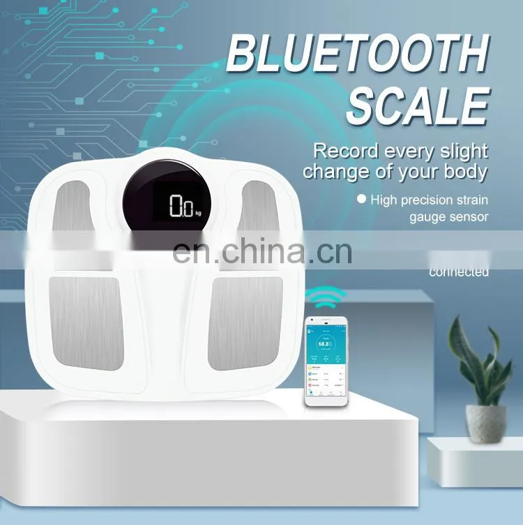 Full ABS Plastic Design 180Kg Smart LED Digital Weight Blue Tooth Body Fat Scale