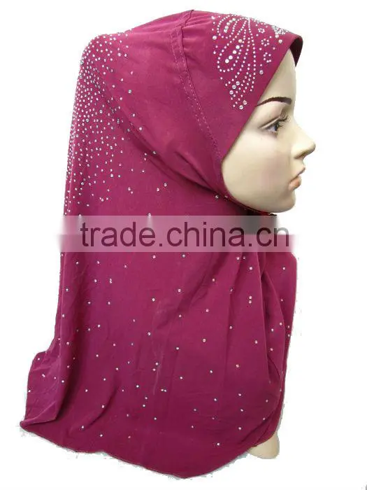 A553 Newest LONG HIJAB COVER WITH FULL crystal beading