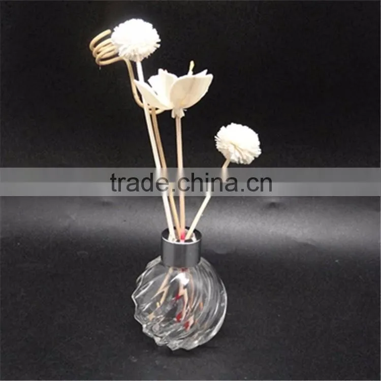 120ml glass material clear color aroma diffuser bottles with aluminum caps