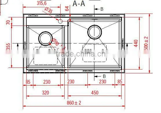 luxury kitchen sink RTS 200c-3
