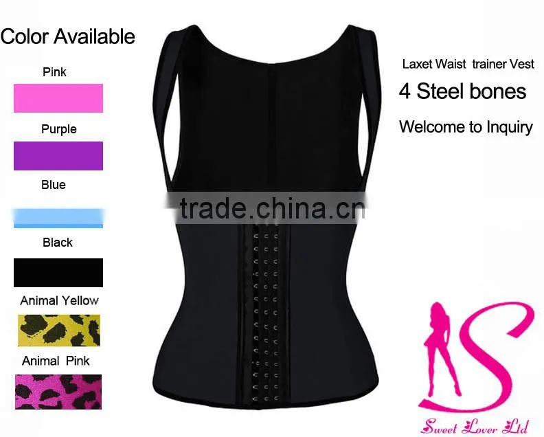 China 2016 Steel Boned Corset Latex/Spandex Waist Cincher waist trainer For Women and Man