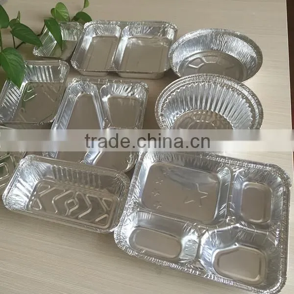 deep hot Food Packaging Aluminium Foil Containers