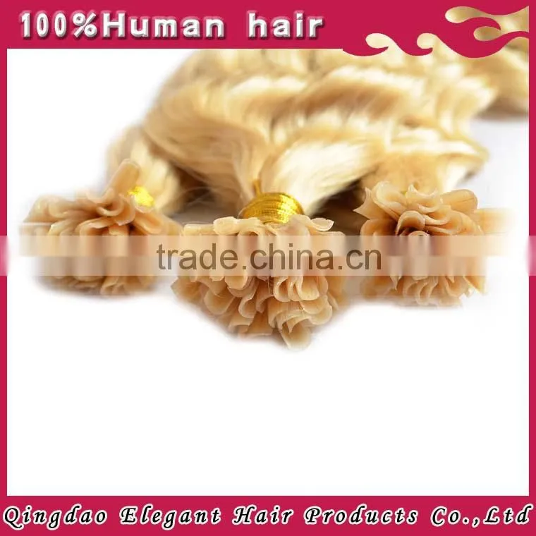 2015 Qingdao Grade 6A raw virgin brazilian hair blonde curly hair extensions