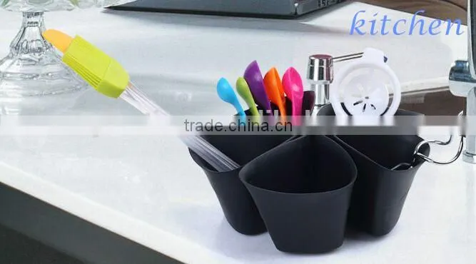 Multi-function Plastic Colorful Flower Style Desktop Storage Box