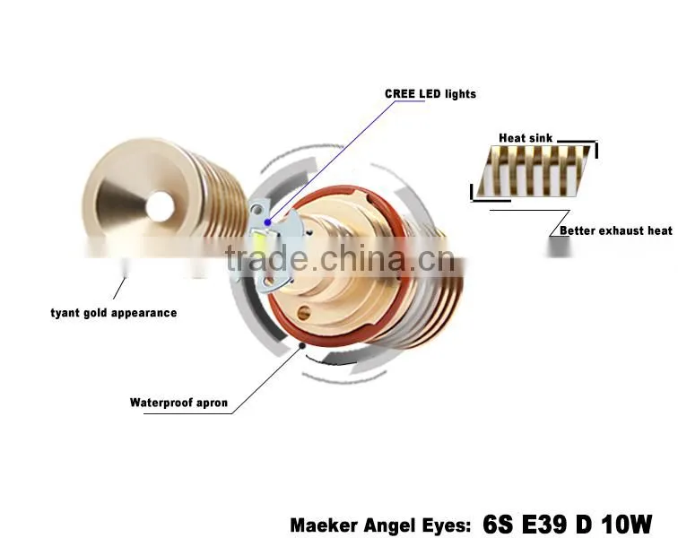 E39 headlight bulb for BMW led marker angel eyes e39 10w