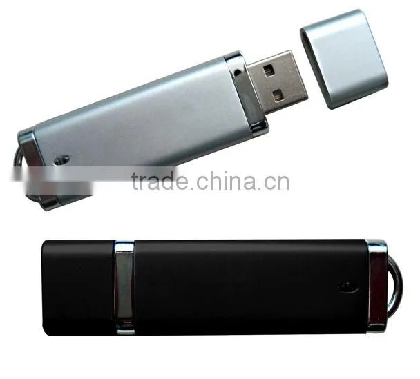 Concise style rectangle usb flash drive 2.0 plastic metal usb pendrive 4gb with box