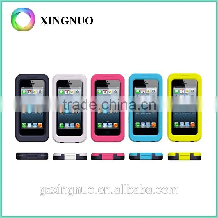 Fashion design clean pc silicone waterproof phone case for iphone 5