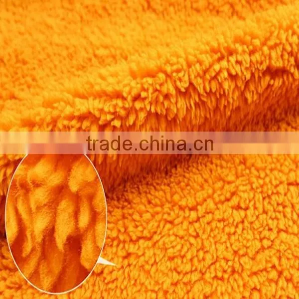 dubai fashion orange sherpa fleece fabric