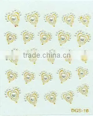 sunshine heart newest nail sticker