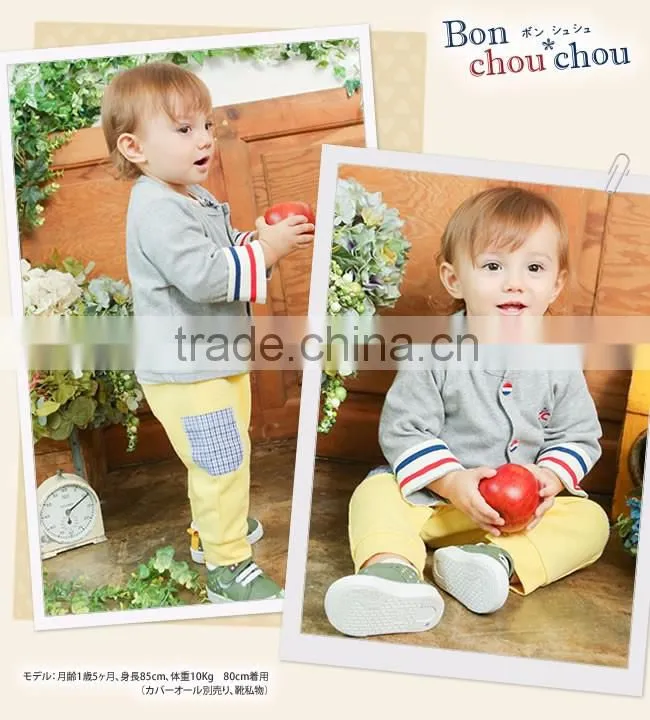 2016 Japanese wholesale products cute baby boy cardigan outfits infant wear children garment toddlers kids clothing