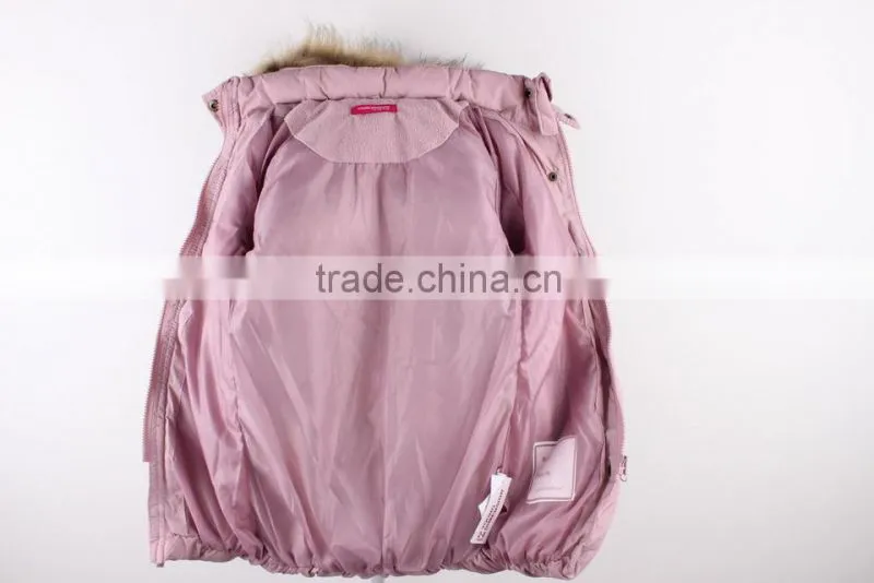 Girl's cheap fashion stocklot in China padded jacket