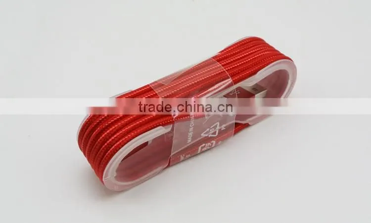 Nylon Braided USB Charging Data Cable data syne cable for Iphone