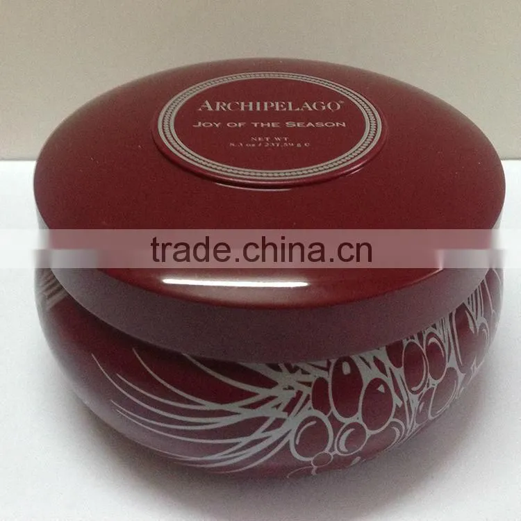 Round aromatherapy candles in tin wholesale/ tin candle/ glass candle with custom printing logo