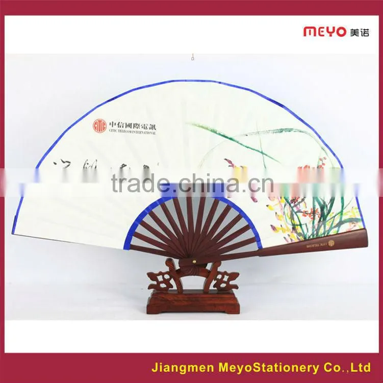 2015 Sales Advertising Gift Customized Bamboo Folding Hand Fan