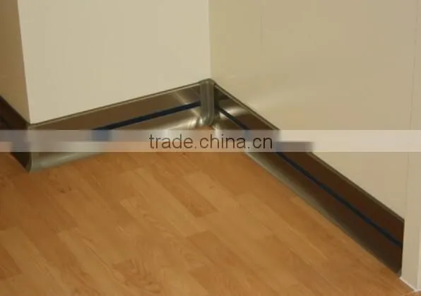 anodized aluminium baseboard/silver brushed aluminium skirting board