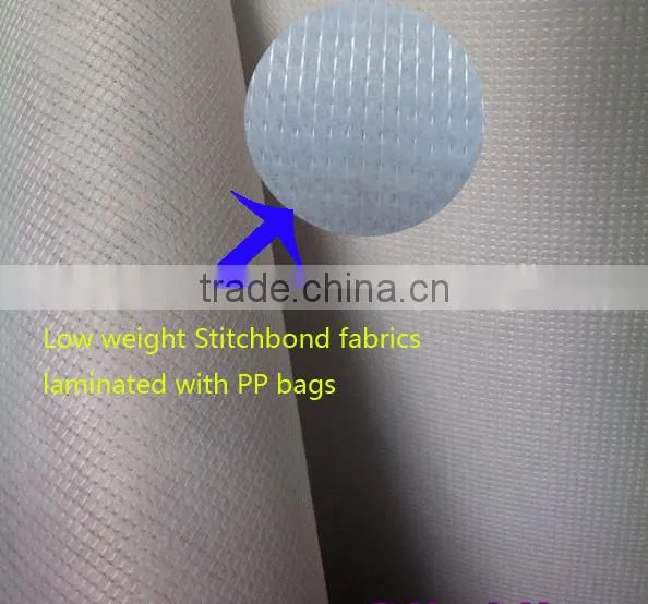 Recycled PET Stitchbond Nonwoven fabric for shopping bags lining