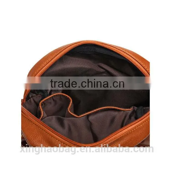 2014 Korean style fashion leather school backpack for girls