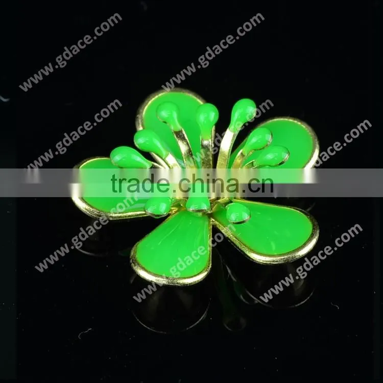 Epoxy metal flower craft, drip diamond double camellia flower craft