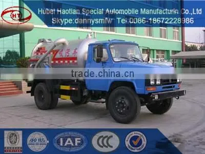 new vacuum suction truck for sale hubei haotian new design Fecal suction truck sewage suction truck