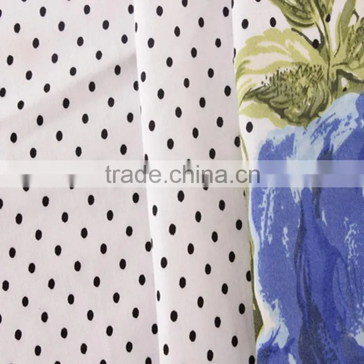 flower and dots print textiles 100% cotton fabric for bulk wholesale clothing