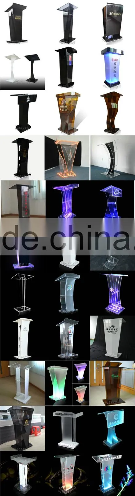 Factory price clear acrylic church pulpit modern plexiglass church pulpit