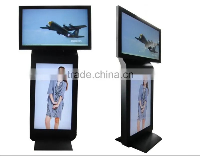 55 inch double touch screen lcd advertisement display wifi ad player smart interactive all in one pc kiosk