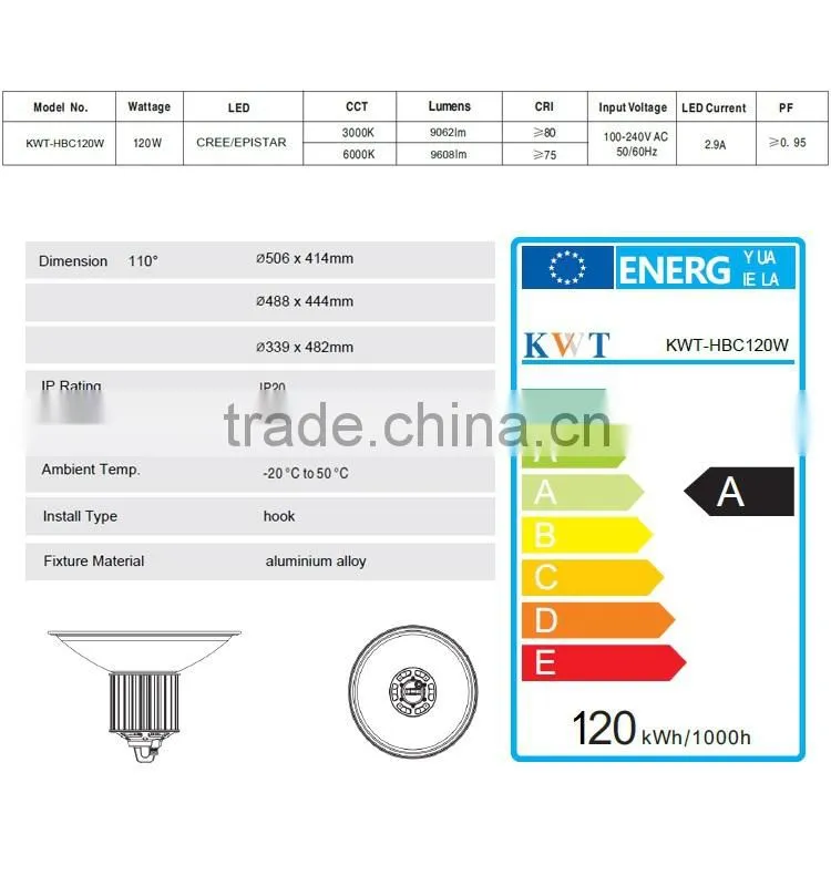 High Performance Industrial led high bay light ce rohs