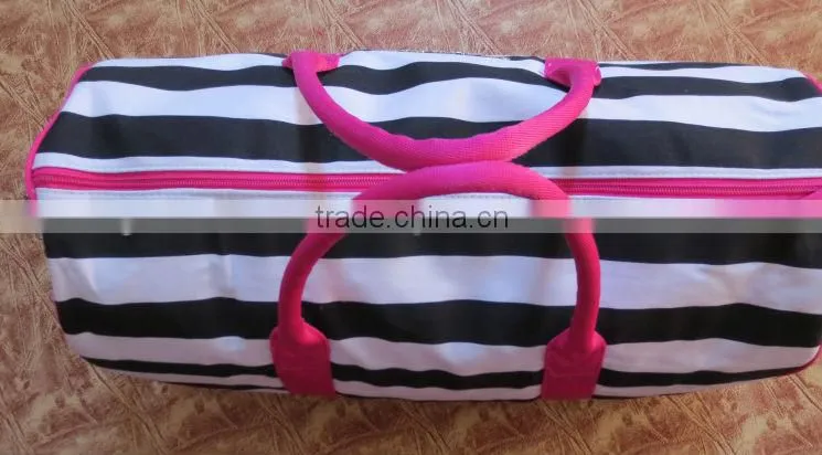 Travel bags low price with canvas stripe with factory price