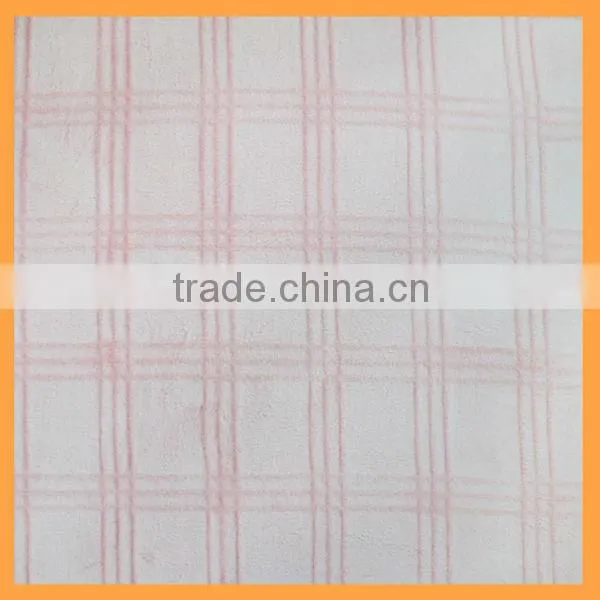 150D/288F 2013 plaid Warm roll Printed coral Fleece Blankets/Throws/pink fancy design cutting 100% polyester for home