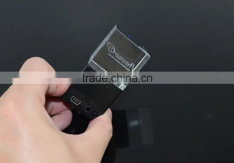 Portable mini mp3 crystal led Light speaker
