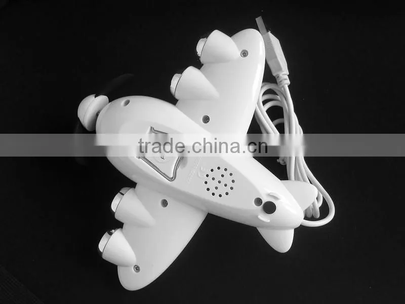 USB 2.0 Interface Type Airplane Shape USB Hub with Fan 4 Port USB Hub